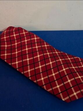 Tommy Hilfiger Red Plaid Men's Tie